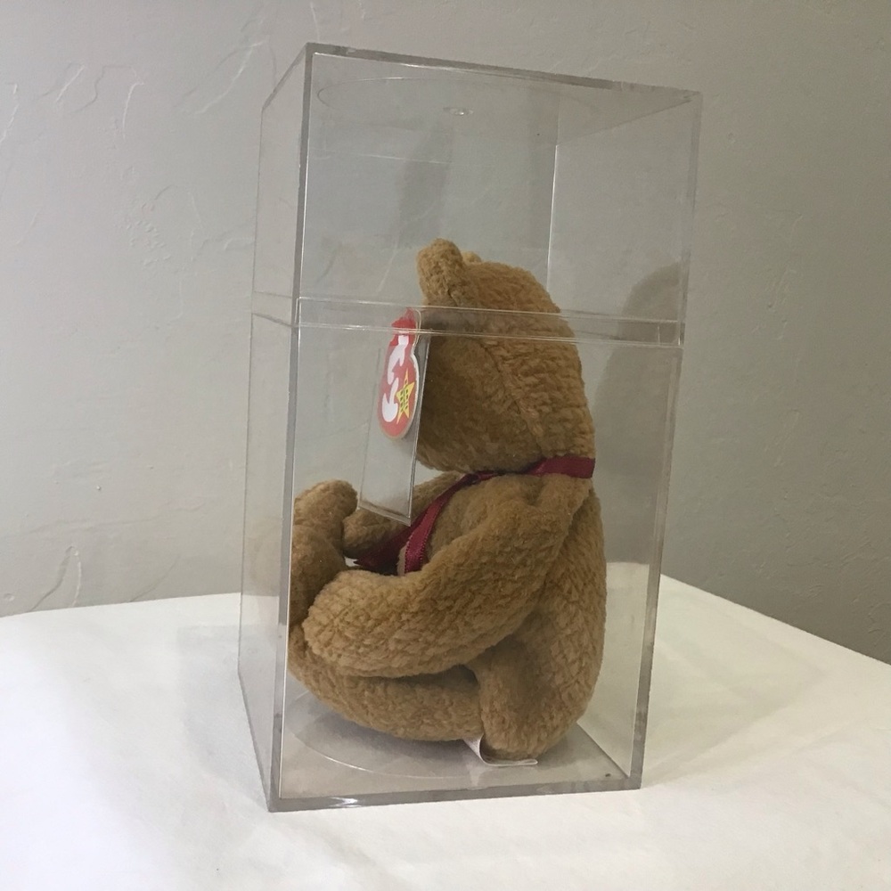 Curly Beanie Baby – 1996 Original – NWT –  Collectible in Display Case - Picture 5 of 7
